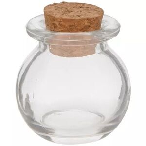 (3) Mini Round Glass Jar